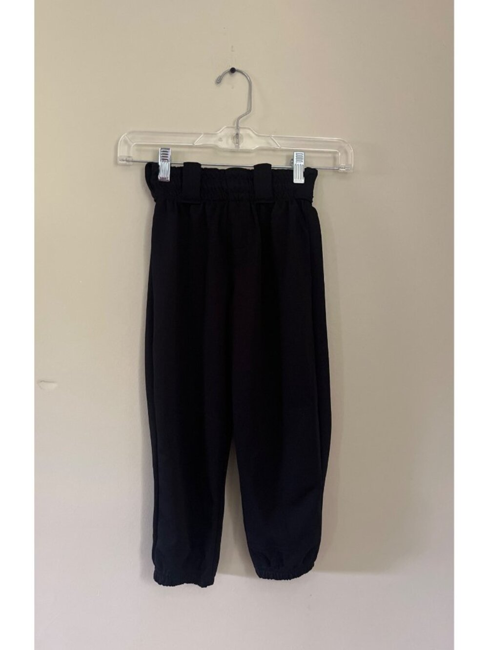 NWT Rawlings Boys XSmall Black Baseball Pants Elastic Waist Joggers